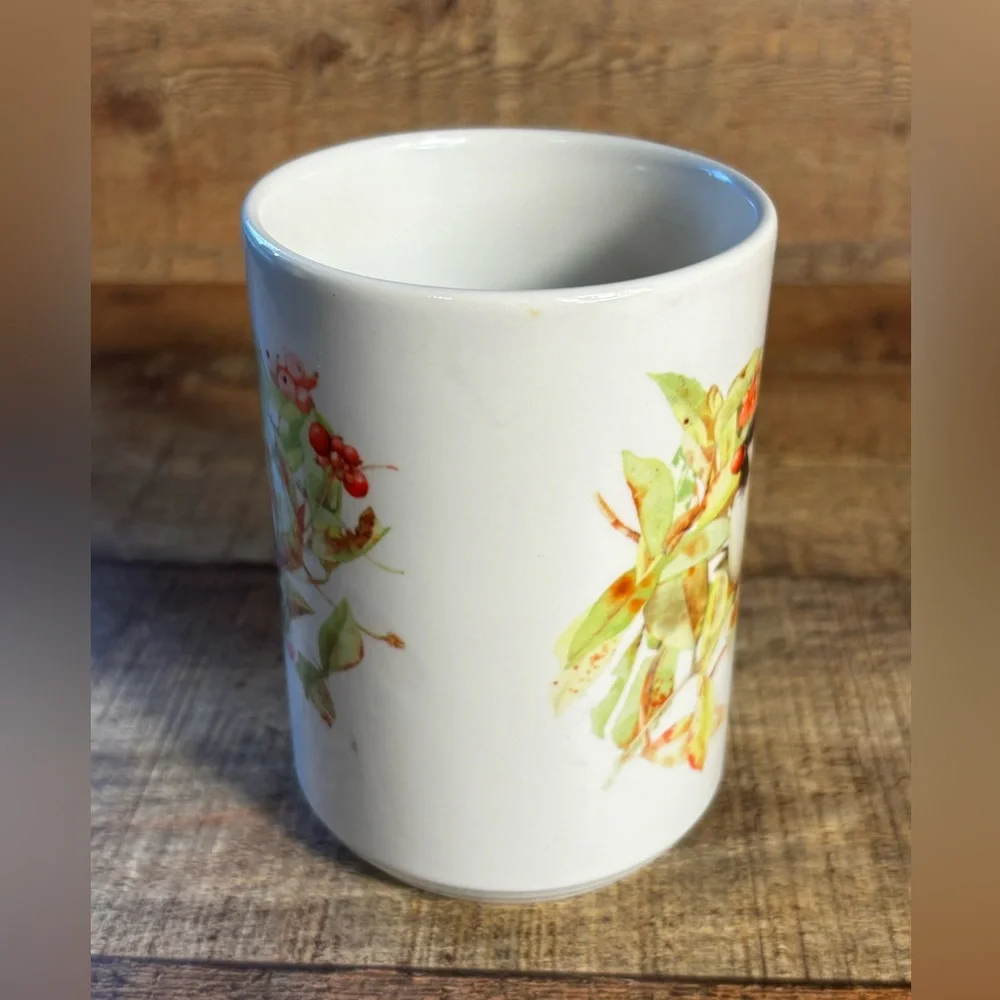 Marjolein Bastin Hallmark Sketchbook Chickadee Bird Coffee Mug 2004 Thailand